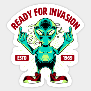 cool invasion Sticker